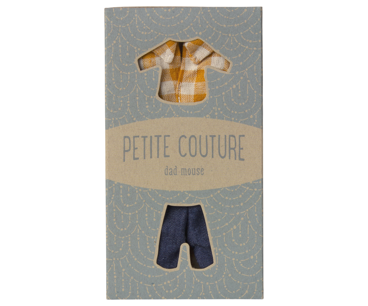 Camisa y pantalones a cuadros amarillos, Papá ratón