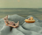 Ratón de playa con colchón de aire, Papá