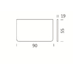Escritorio blanco 90x55 Tria36