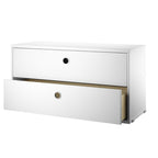 Cómoda 2 cajones blanco 78x30cm