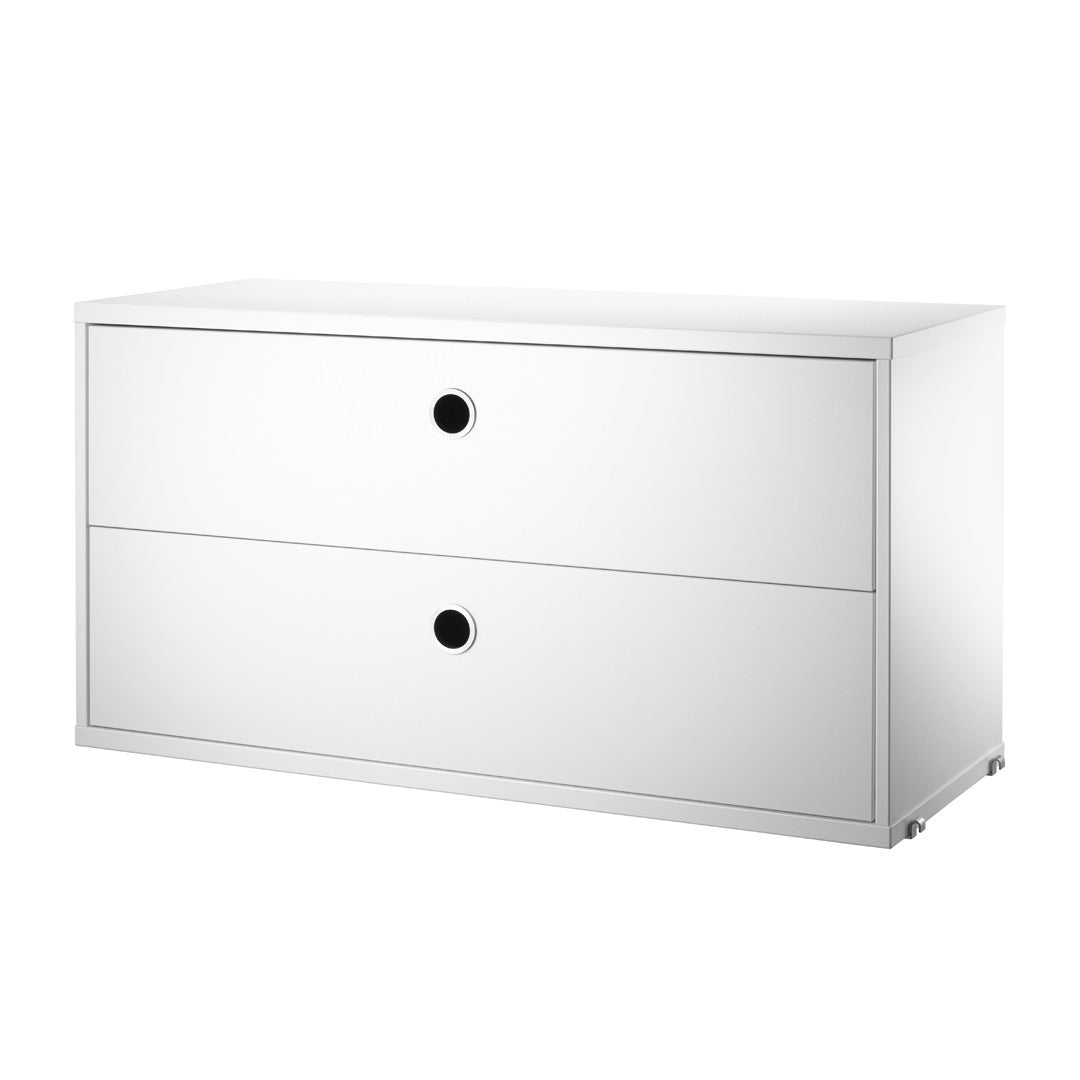 Cómoda 2 cajones blanco 78x30cm