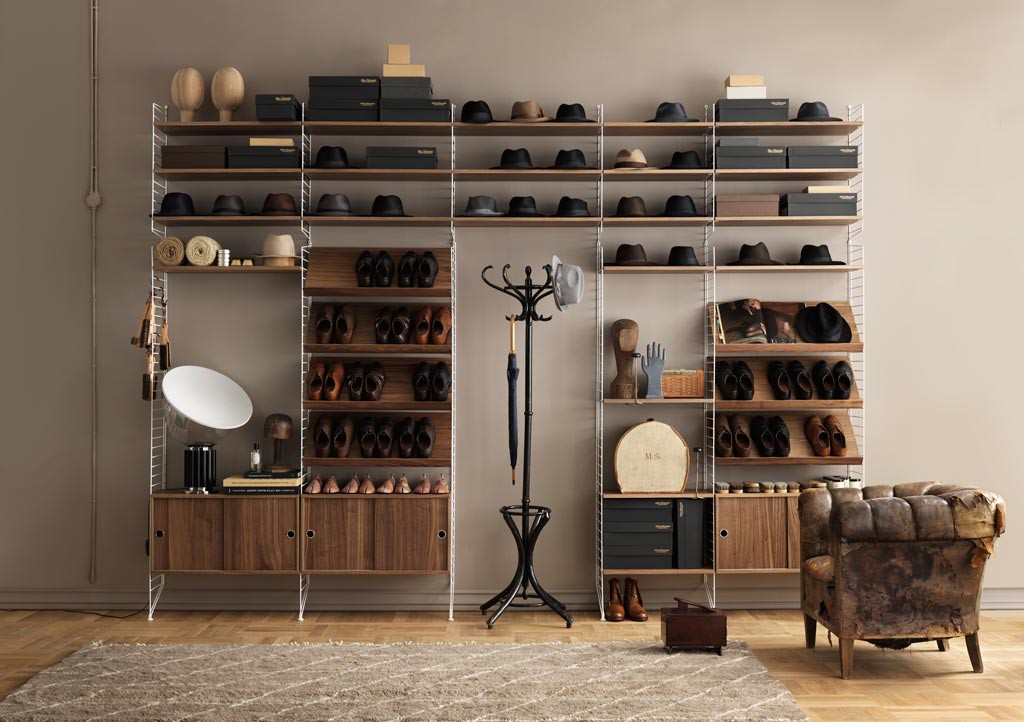 Armoire coulissante en noyer 78x20cm