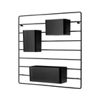 Black wall grid