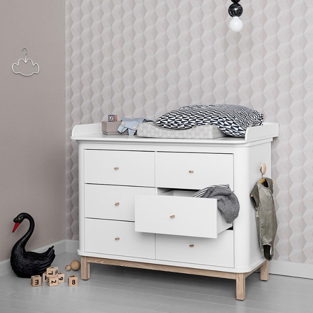 Commode | Bois 6 Tiroirs Chêne/Naturel