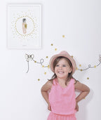 Lámina Pluma Rosa y Dorado