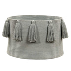 Basket | Tassels Light Grey