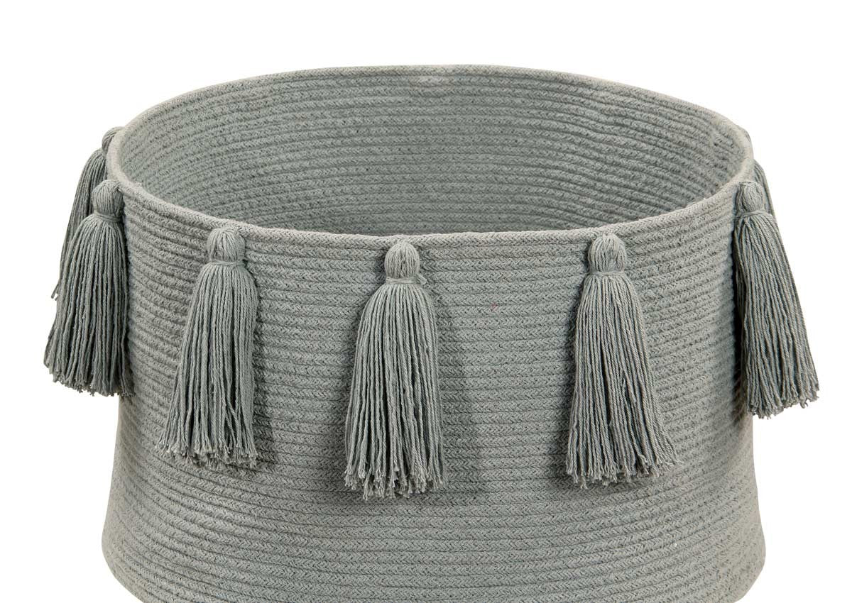 Basket | Tassels Light Grey