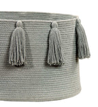 Basket | Tassels Light Grey