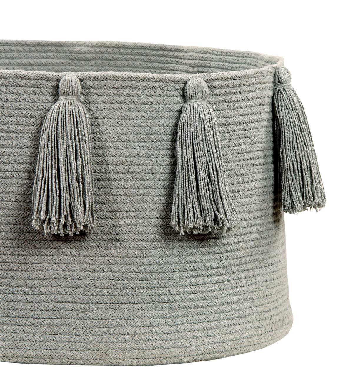 Basket | Tassels Light Grey
