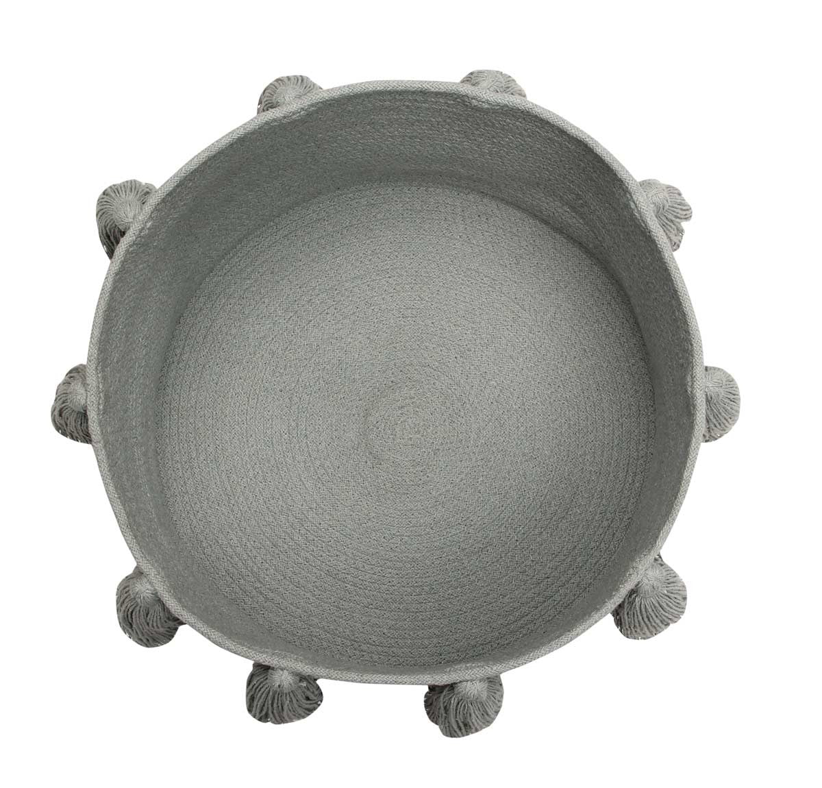 Basket | Tassels Light Grey