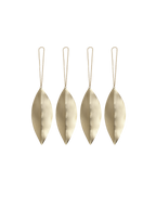 Adornos de hojas – Set de 4 – Latón