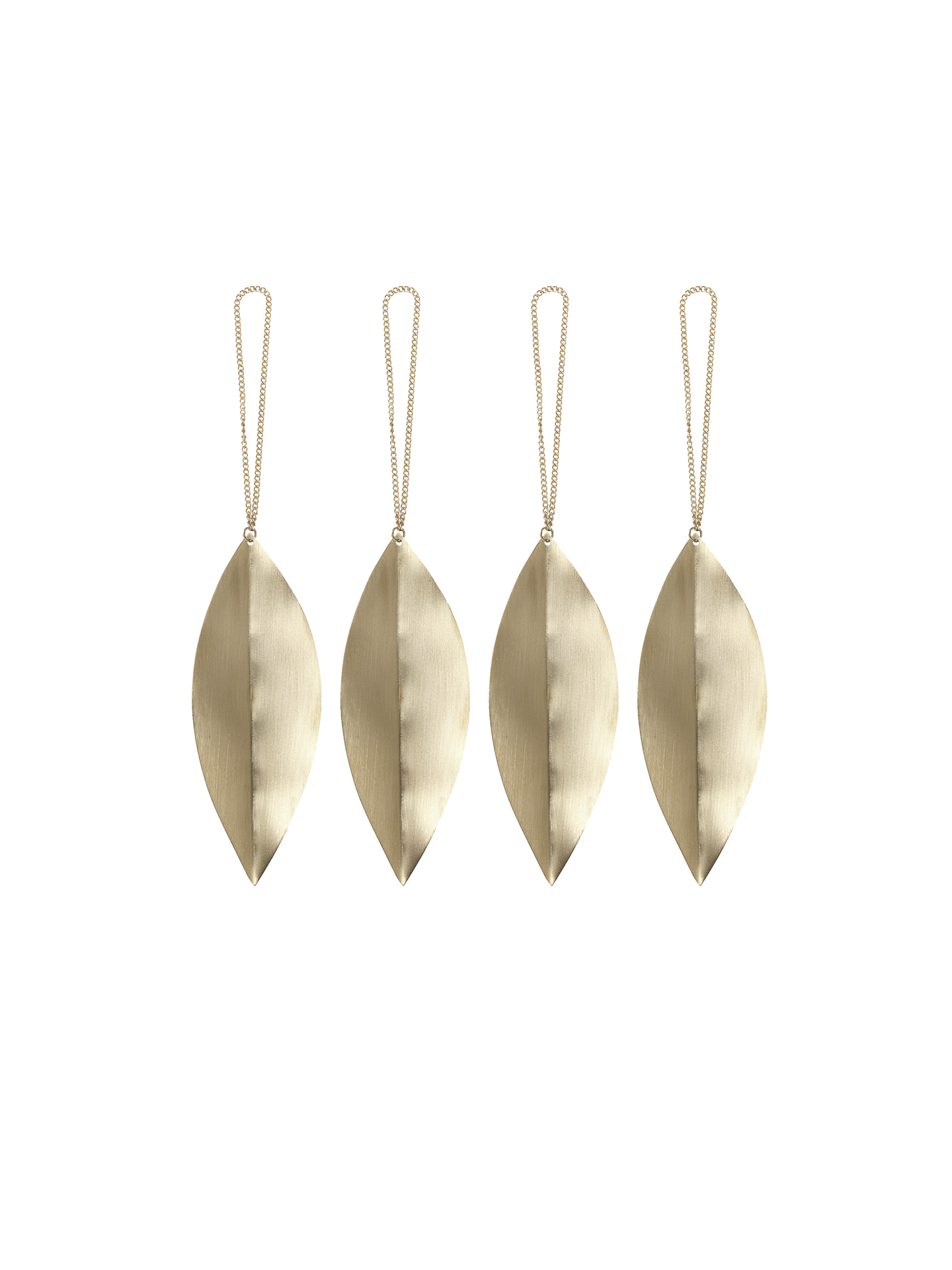 Adornos de hojas – Set de 4 – Latón