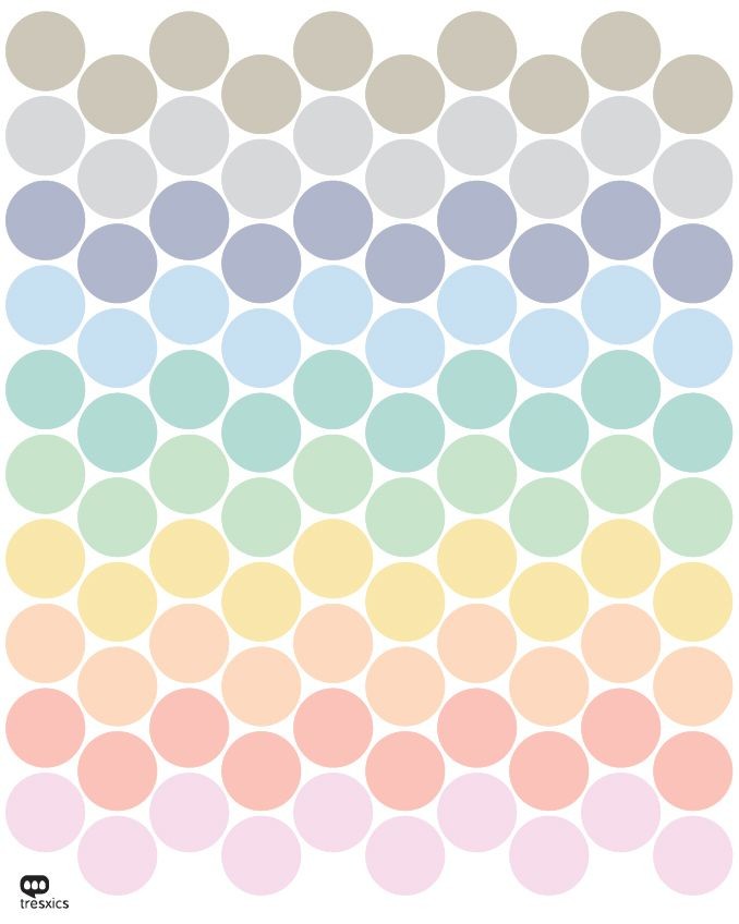 Vinilos Infantiles Topos Colores Pastel