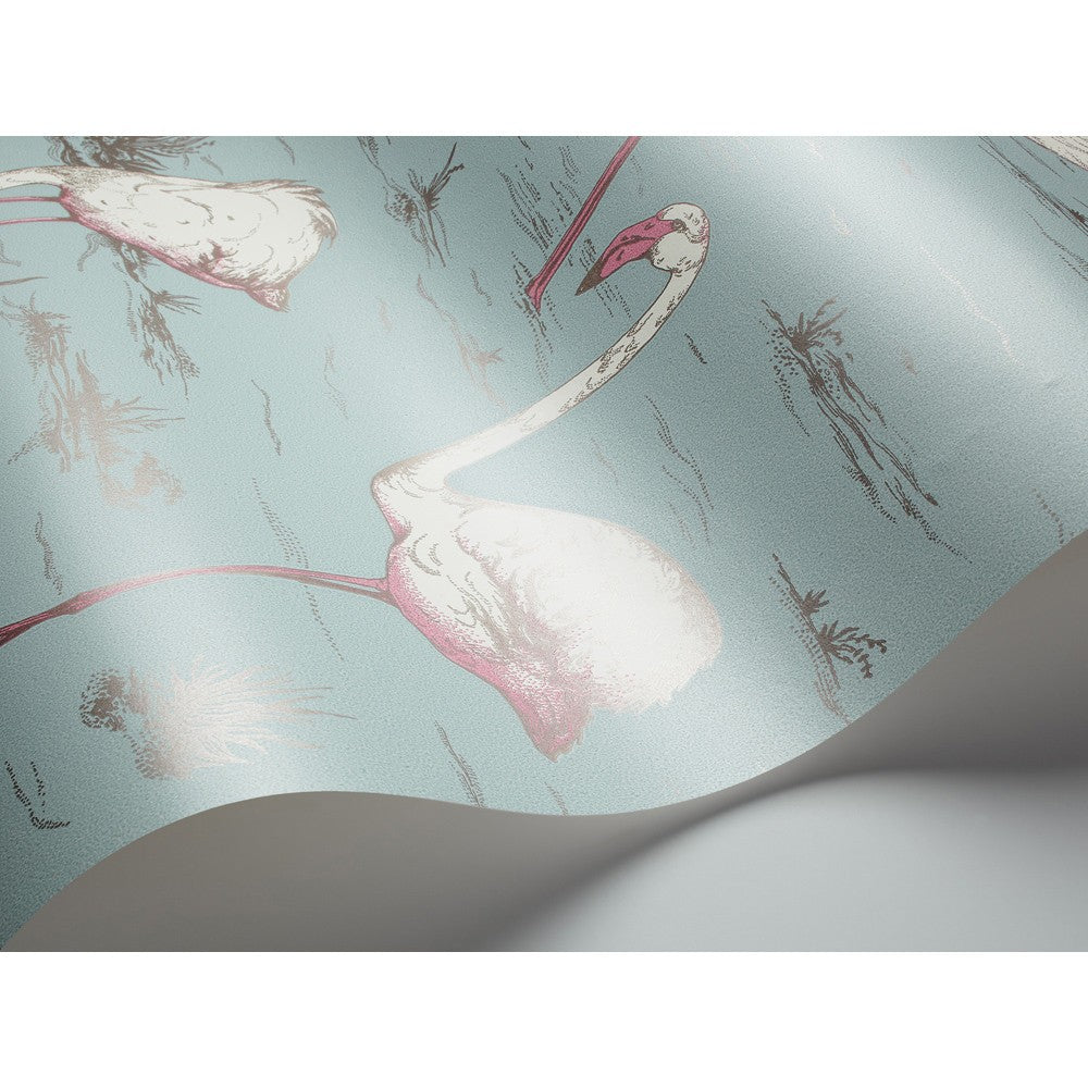 Papel Pintado | Flamingos Azul
