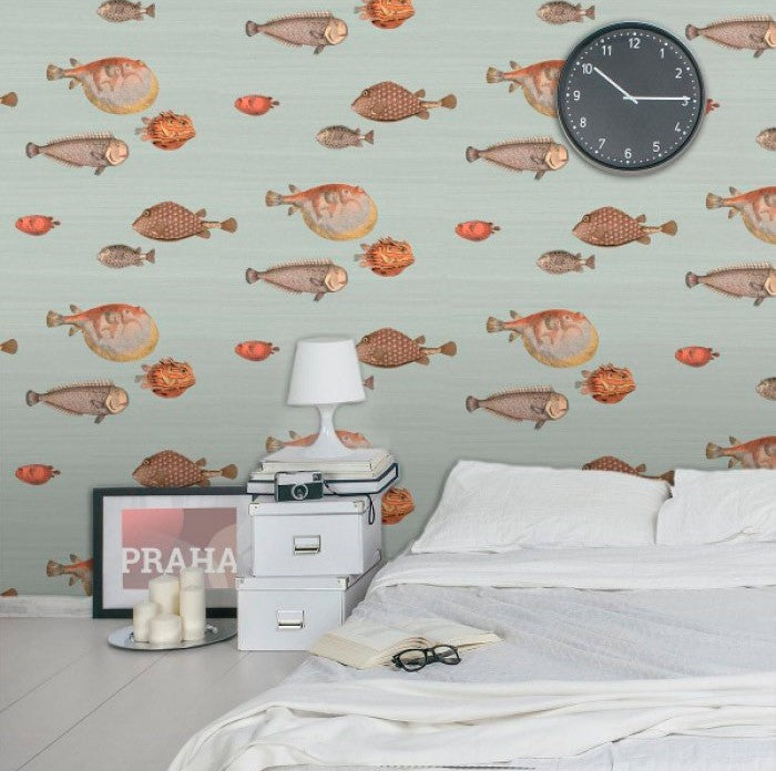 Papel Pintado | Peces Acquario Azul