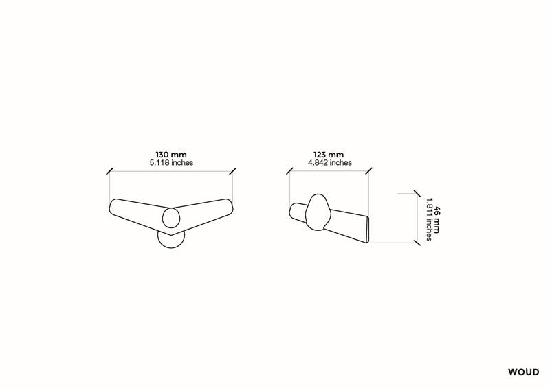Colgador Tail | wing negro mini
