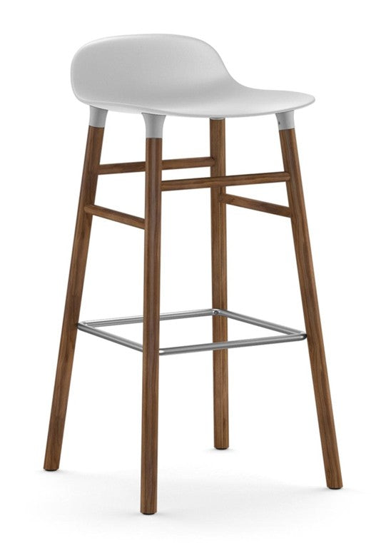 Taburete Form Nogal Blanco 75 cm