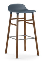 Taburete Form Nogal Azul 75 cm