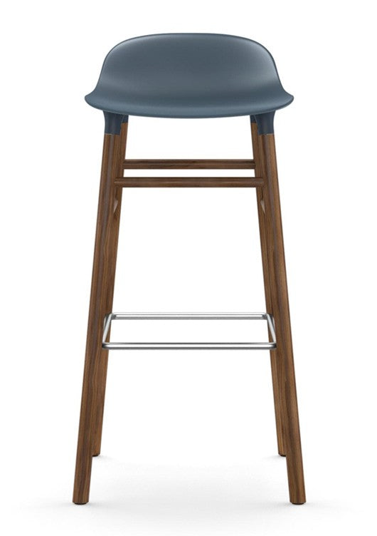 Taburete Form Nogal Azul 75 cm