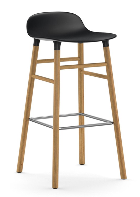 Taburete Form Roble Negro 75 cm