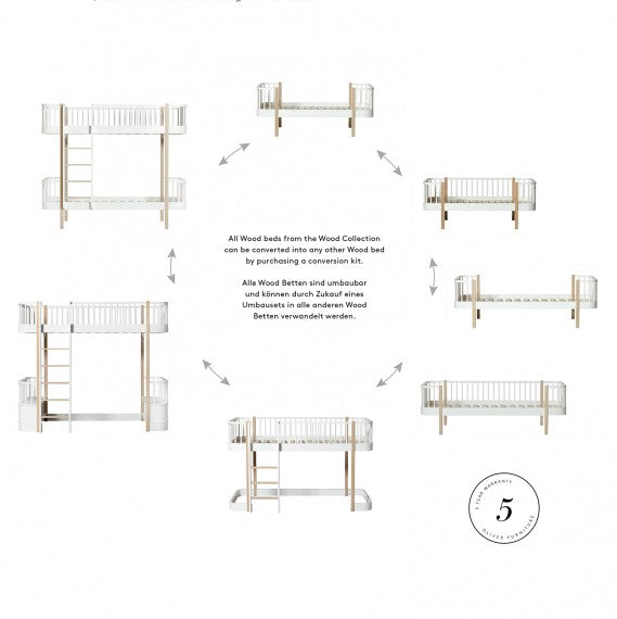 Cama | Wood Original low loft  blanca