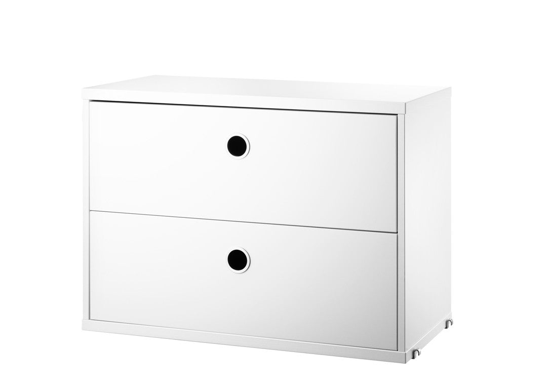 Cómoda 2 cajones blanco 58x30cm