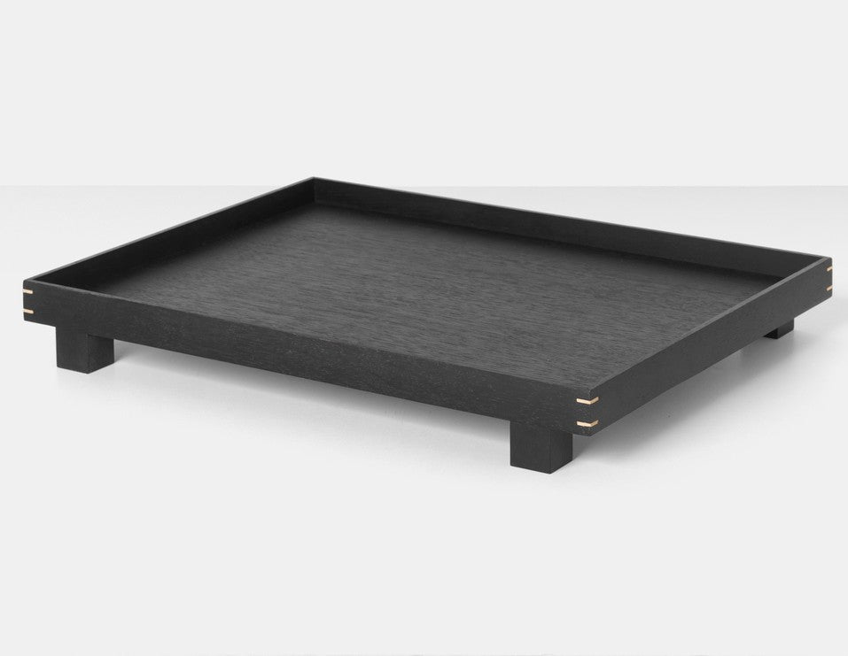Bandeja de madera Bon L Negro