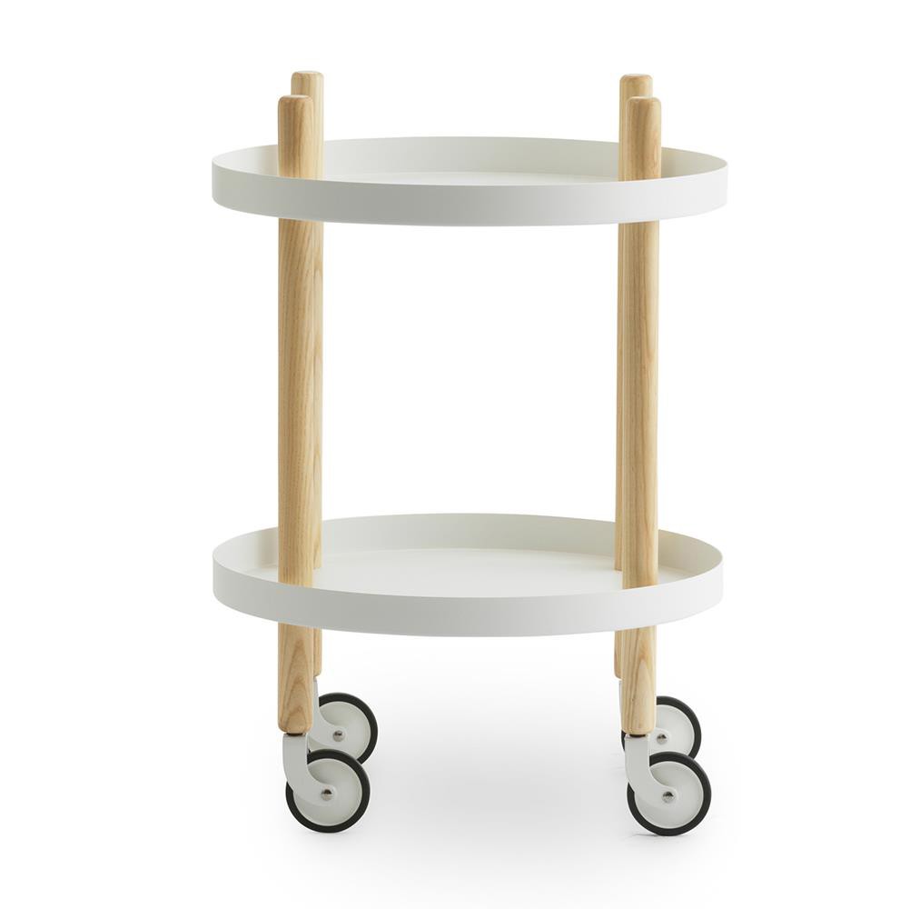 Block Side Table Ø45 cm White