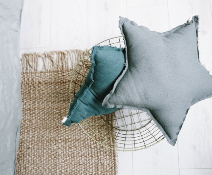 Coussin Étoile | Gris Argent MOYEN
