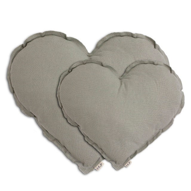Coussin Coeur Gris Argenté Petit