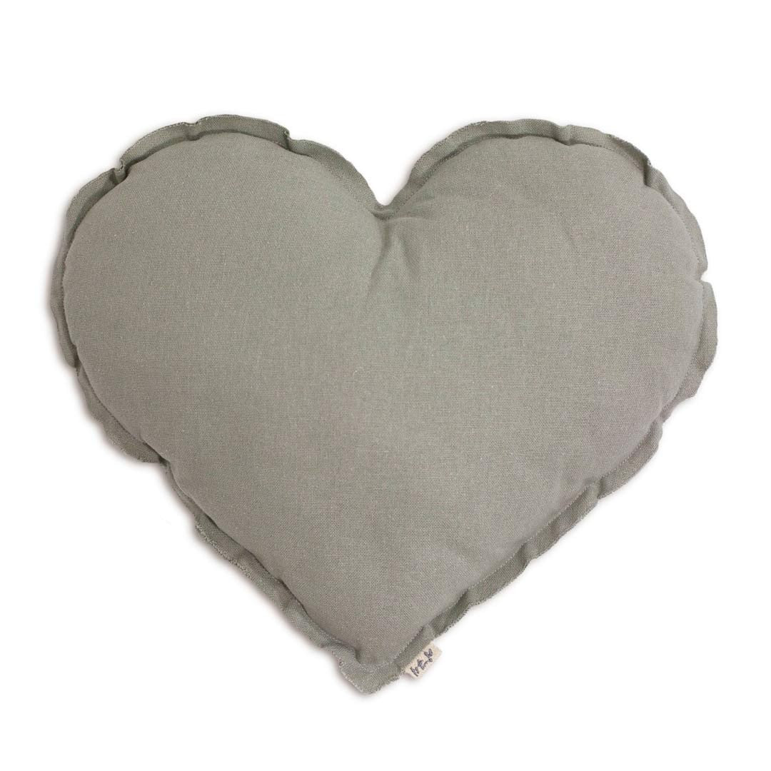 Coussin Coeur Gris Argenté Petit
