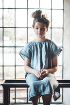 Clara girl's dress | White