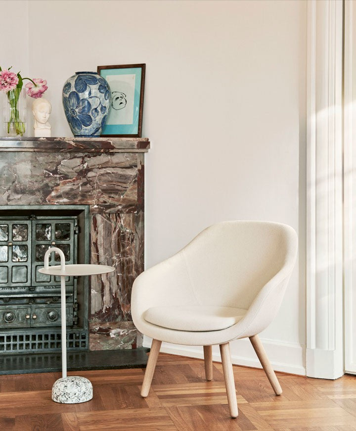 Bowler Cream White Side Table