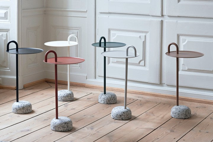 Bowler Tile Red Side Table