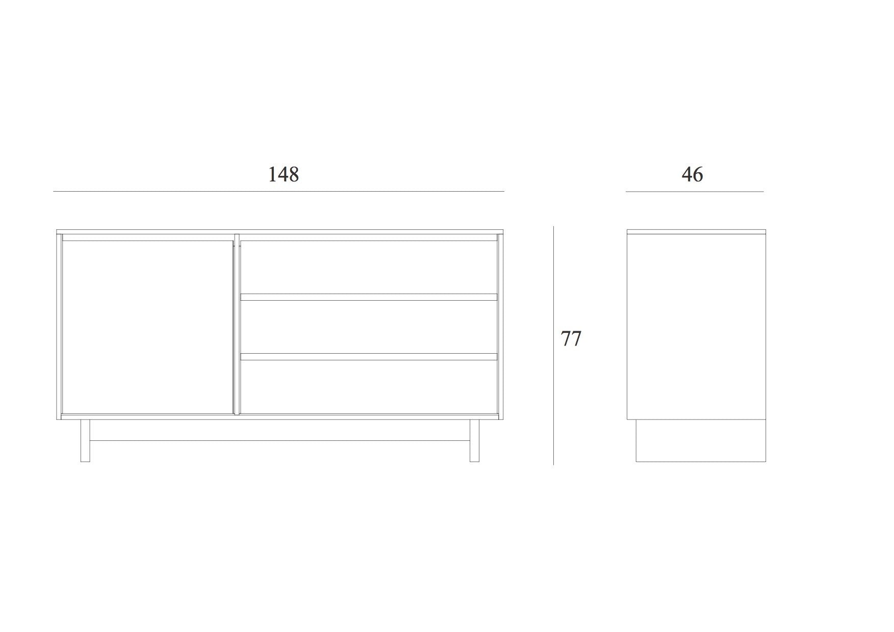 Buffet Wave 1 porte