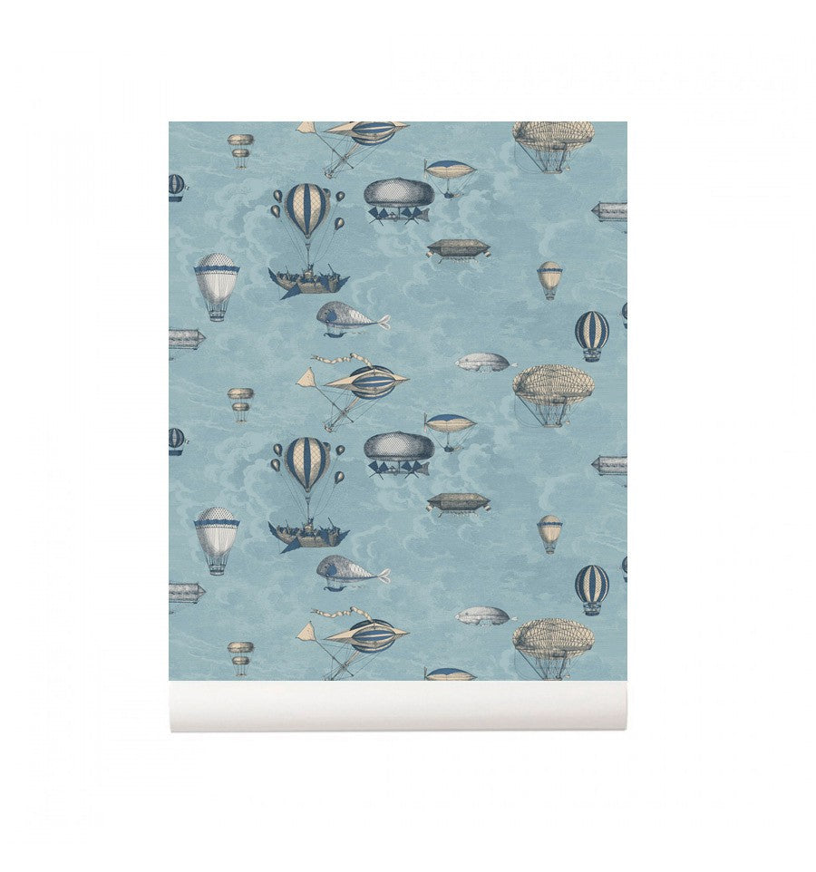 Papier peint | Machines volantes bleu