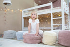 Puff Marshmallow Round Light Blue