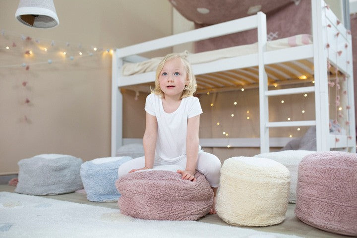 Puff Marshmallow Round Light Blue