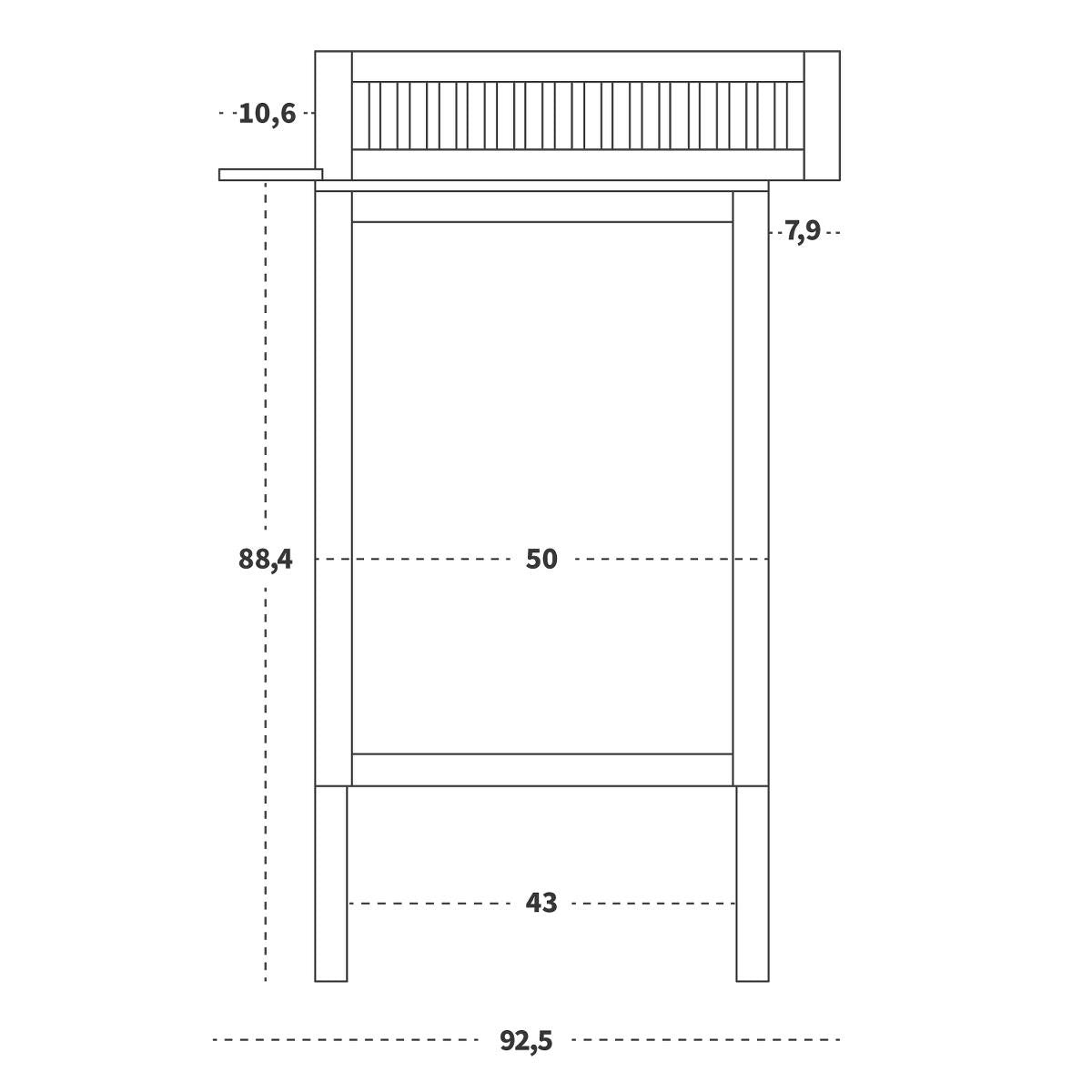2-in-1 Changing Table with Drawers, White