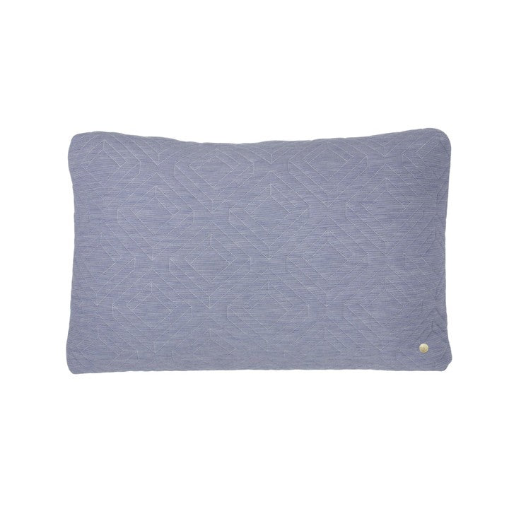 Quilt Cushion Light Blue 60x40