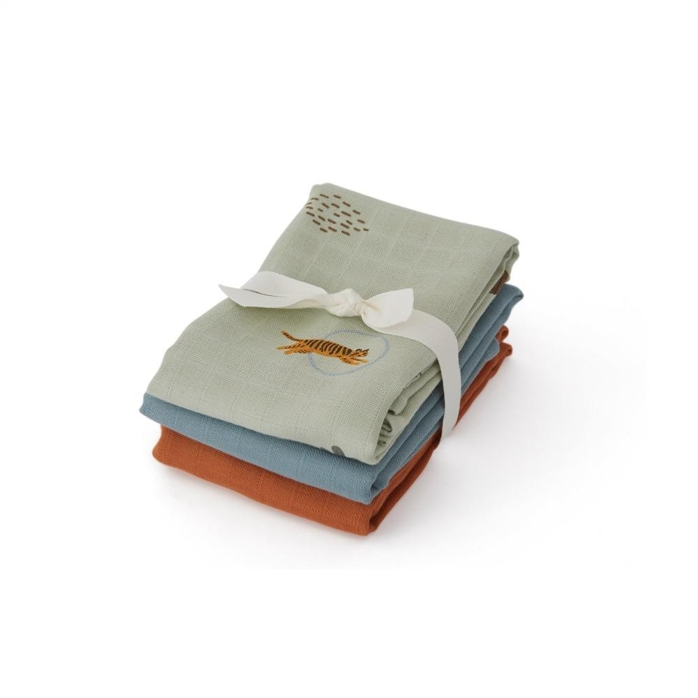 Muselina| Square Tiger 3u. Green