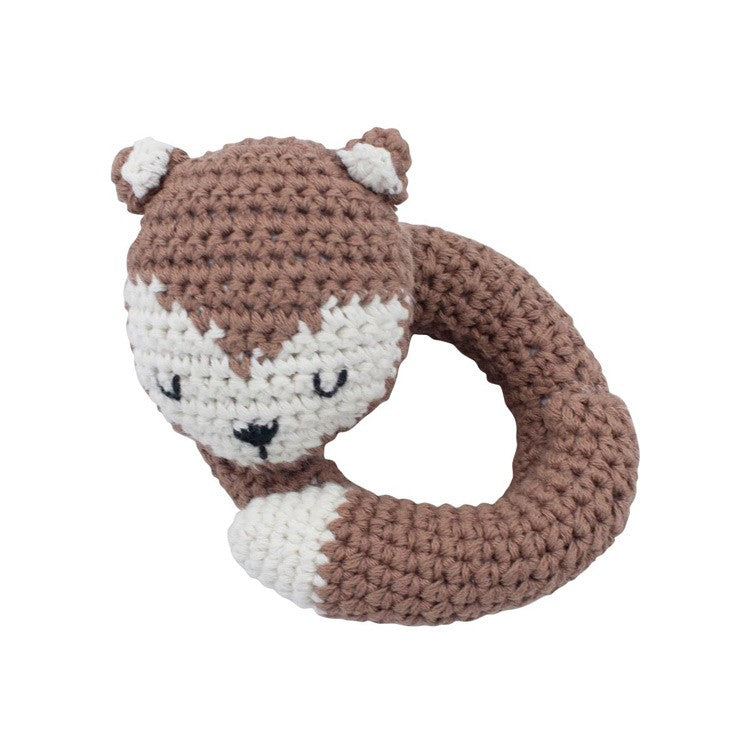 Rattle | Crochet Sparky The Fox Acorn Brown