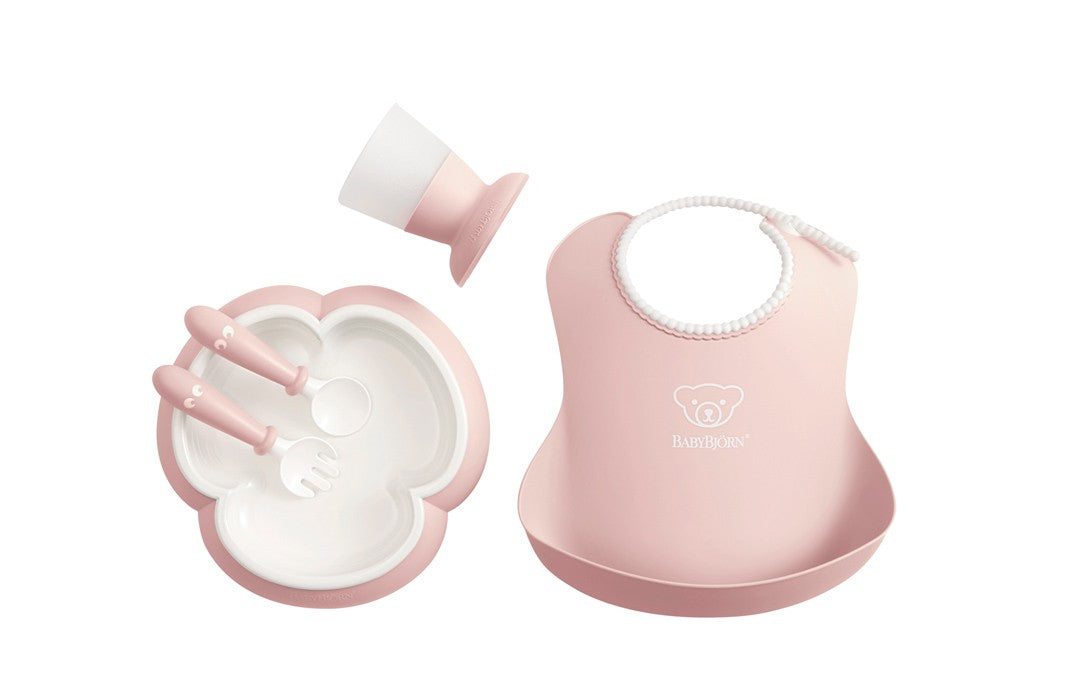 Vajilla Con Babero Rosa Pastel