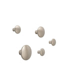 Colgadores Dots metal taupe de