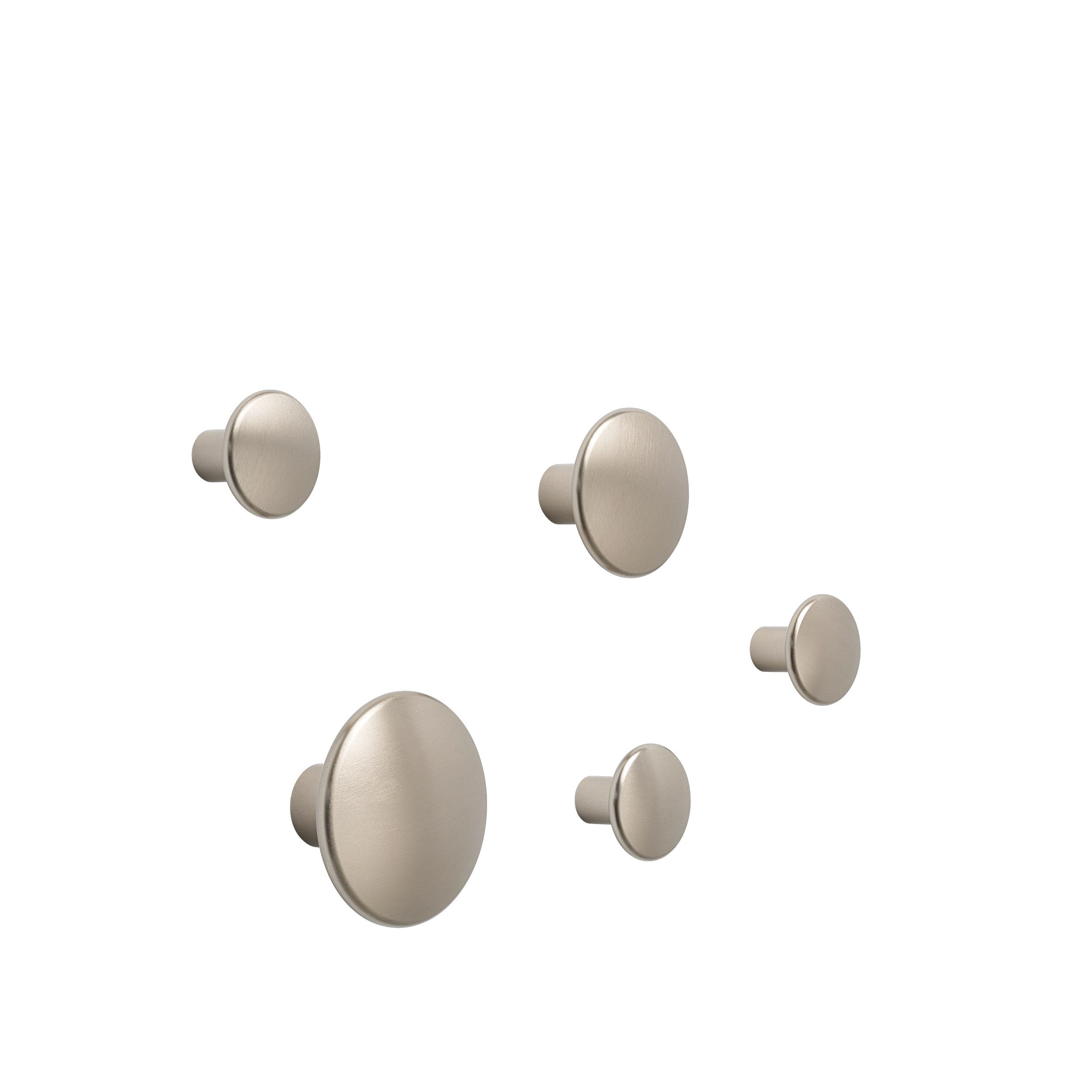 Colgadores Dots metal taupe de