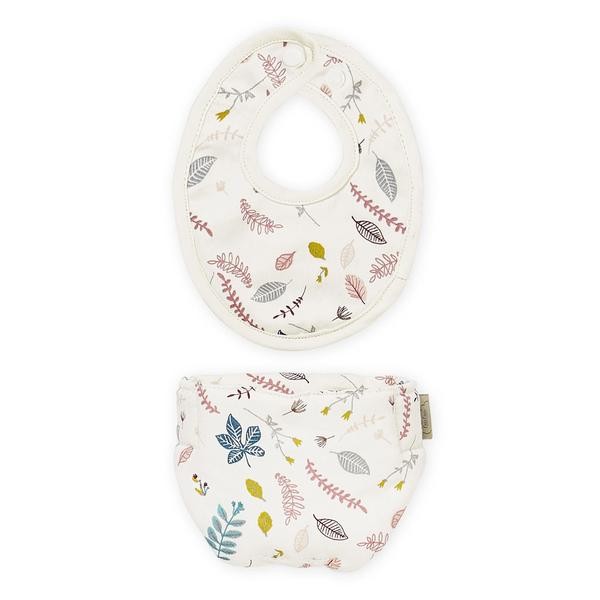 Conjunto babero y pañal muñeca | PRESSED LEAVES ROSE