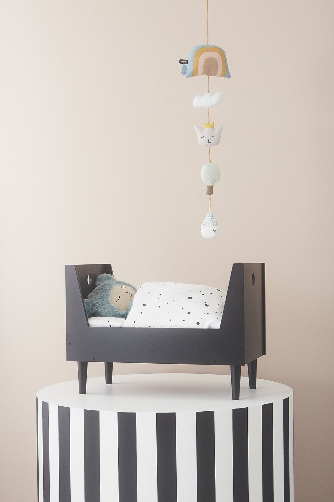 Nordico para cama de muñeca | Dot Blanco - negro