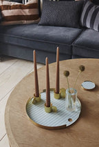 Portavela Art Oval Brass