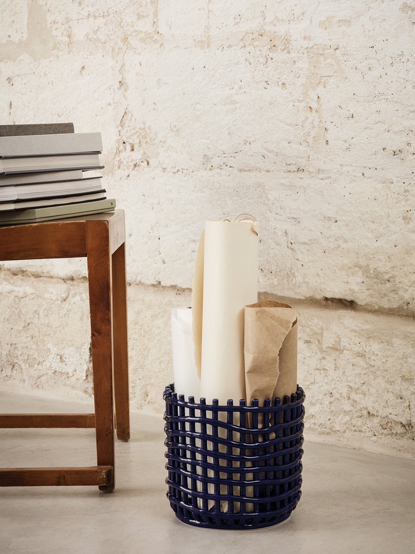Cesta Ceramic Grande Azul