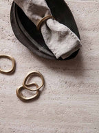 4u Napkin Rings Flow Brass
